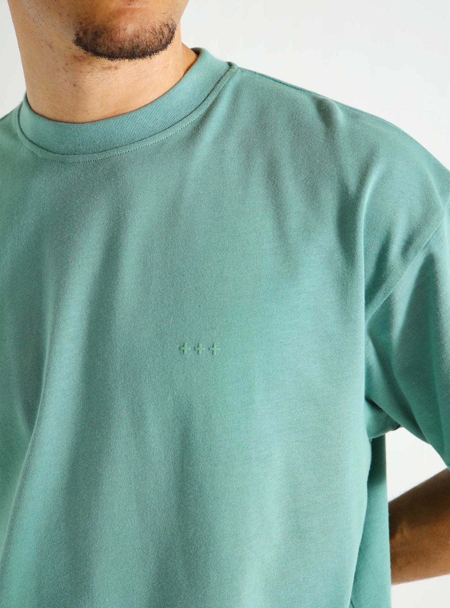 QB304 Loose T-shirt Dusty Teal