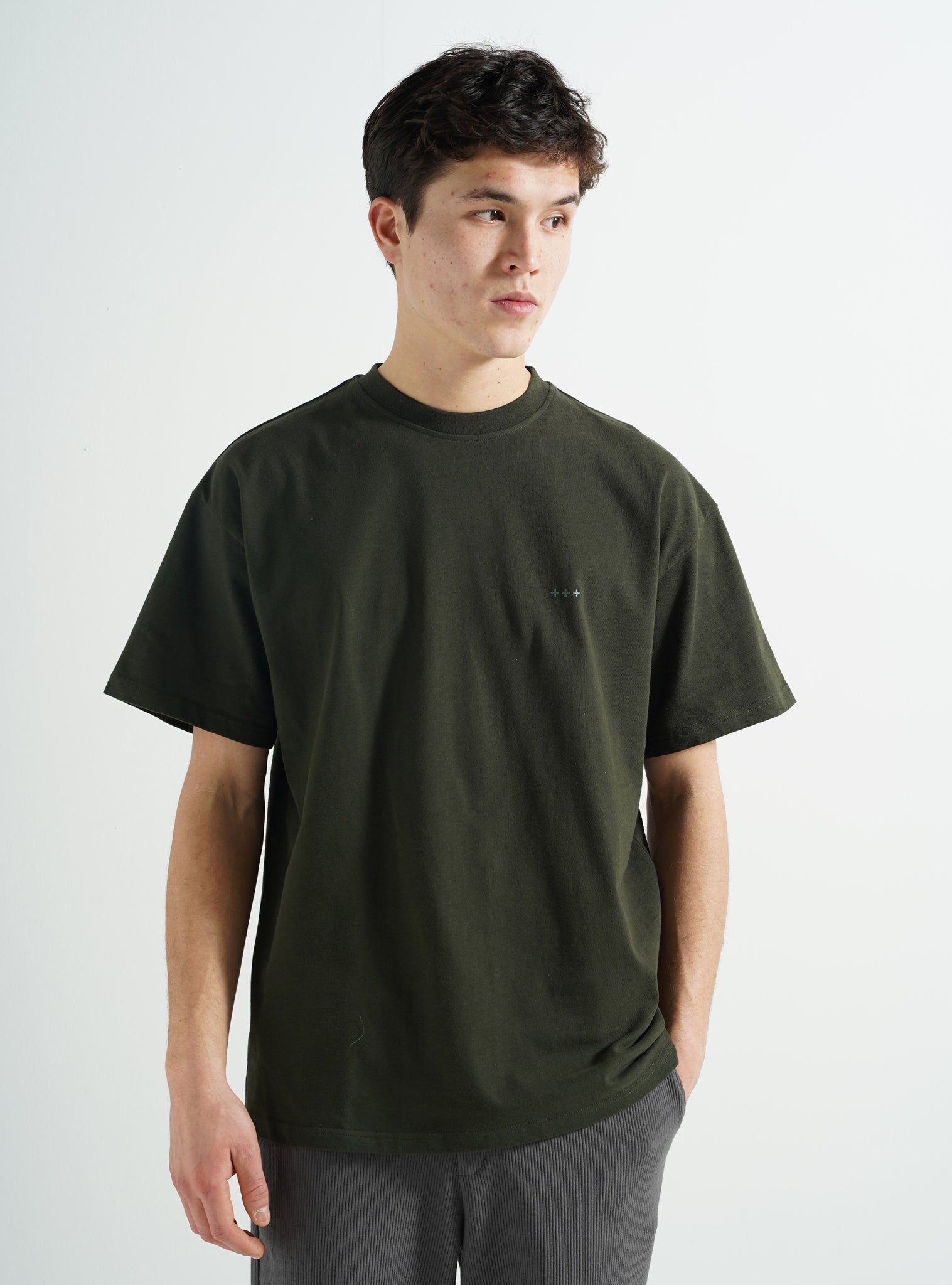 QB303 Loose T-shirt Duffle Green
