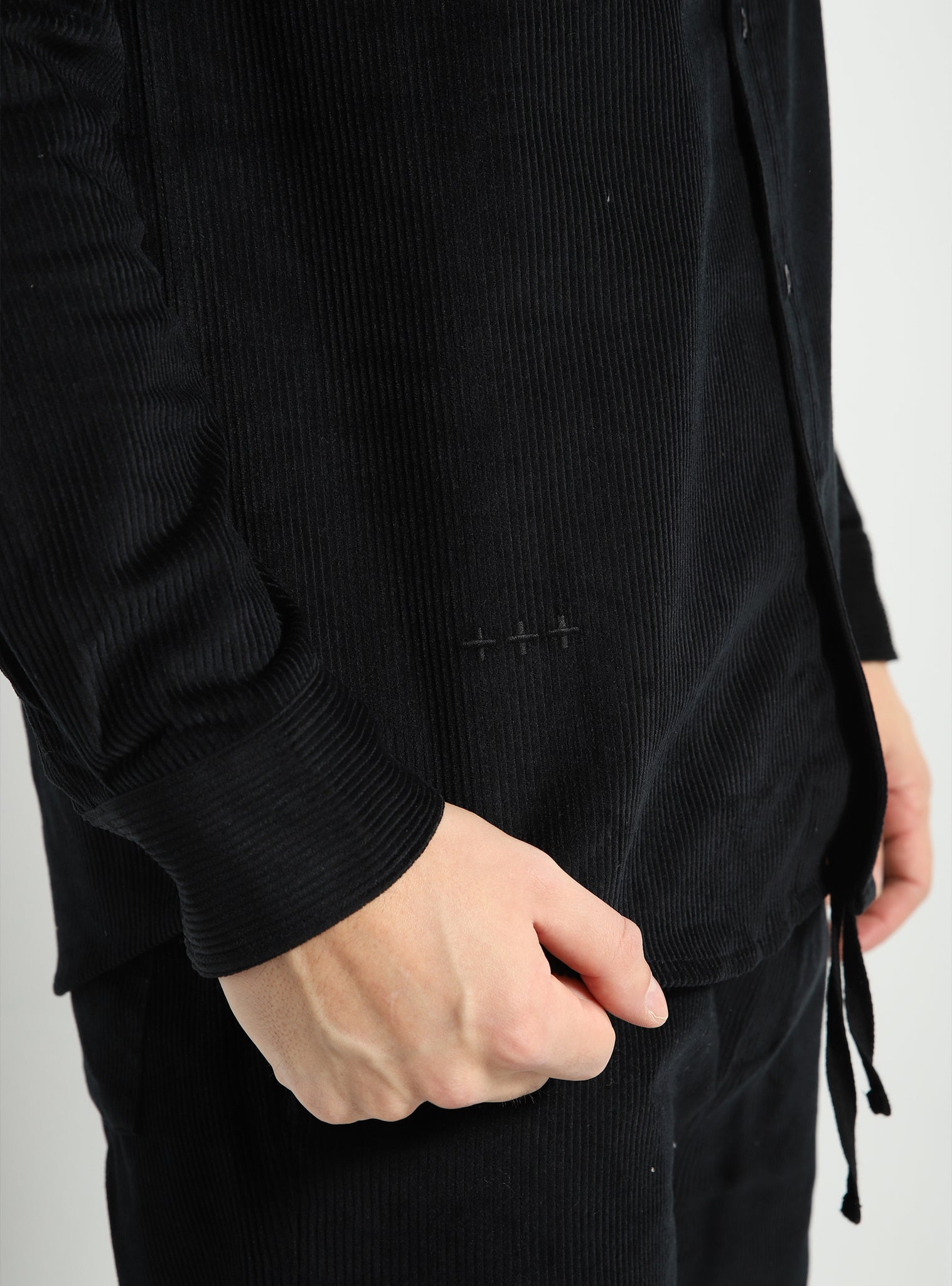 QB41 Cord Shirt Black