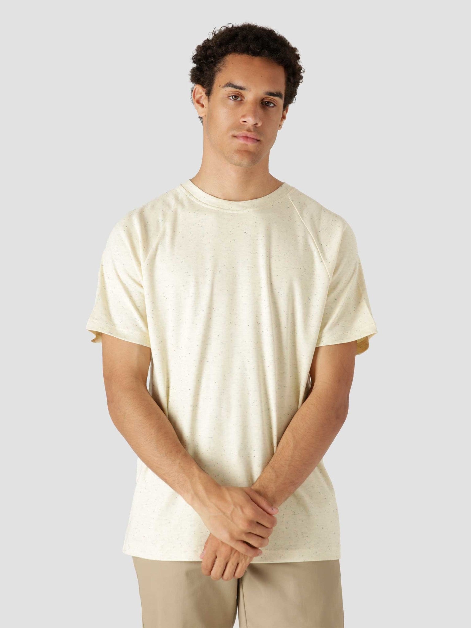 QB301 Speckle T-shirt Off White