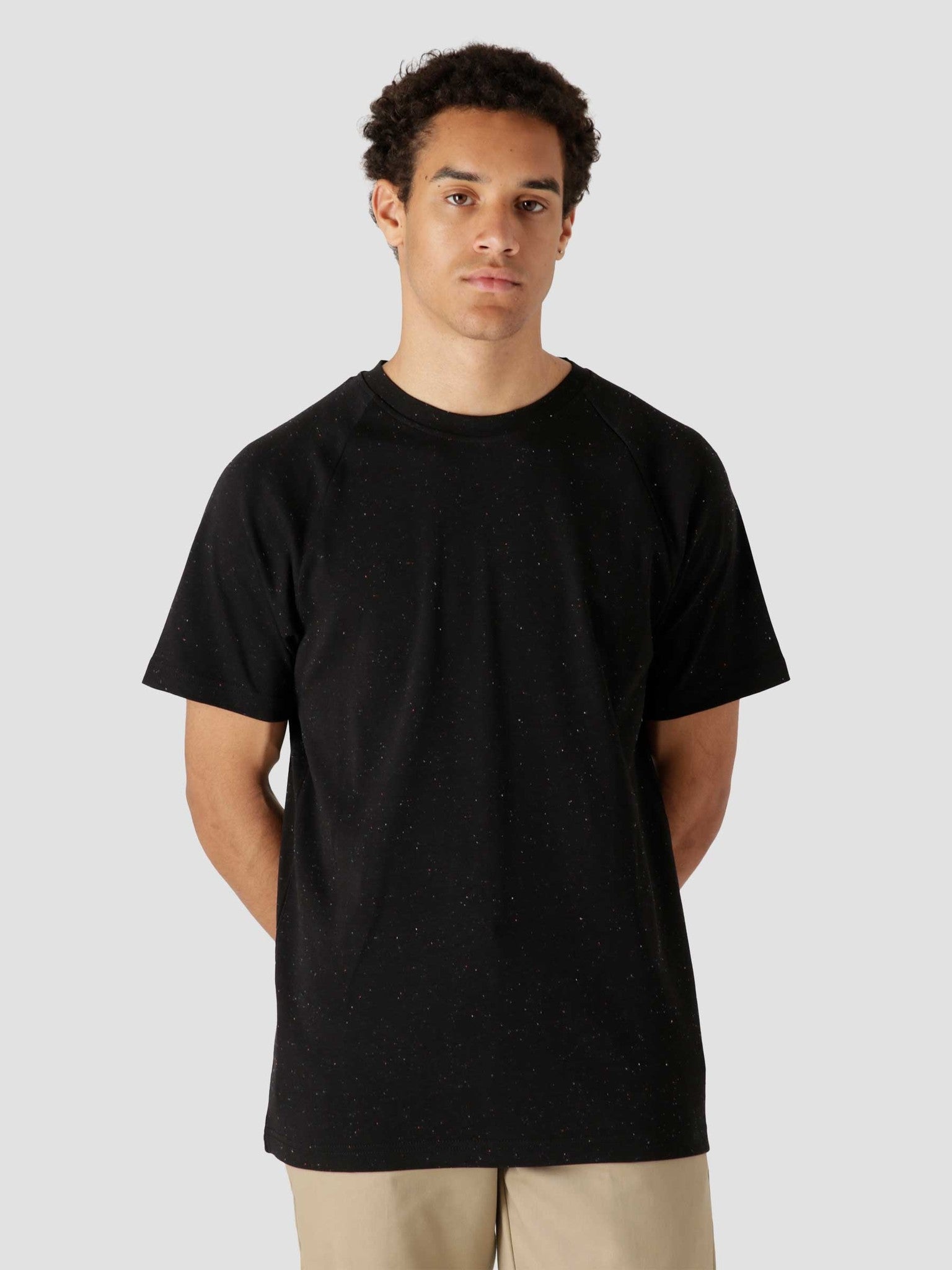 QB301 Speckle T-shirt Black