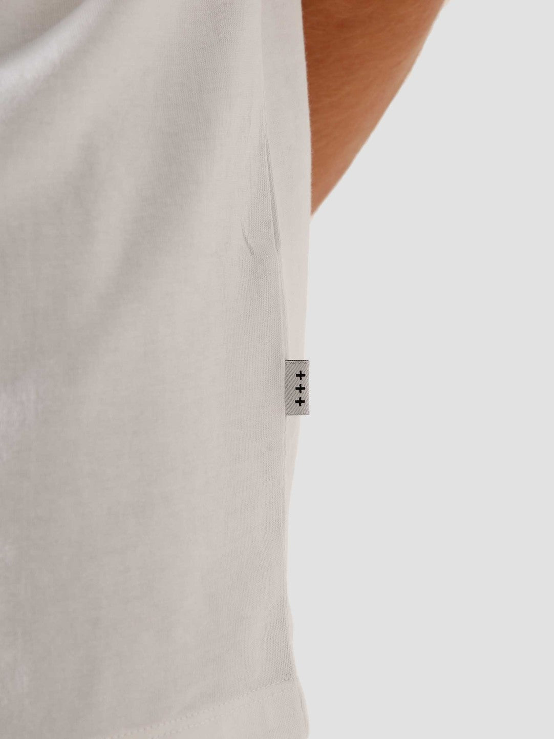 QB07 Patch Logo Baseball T-shirt Black/White