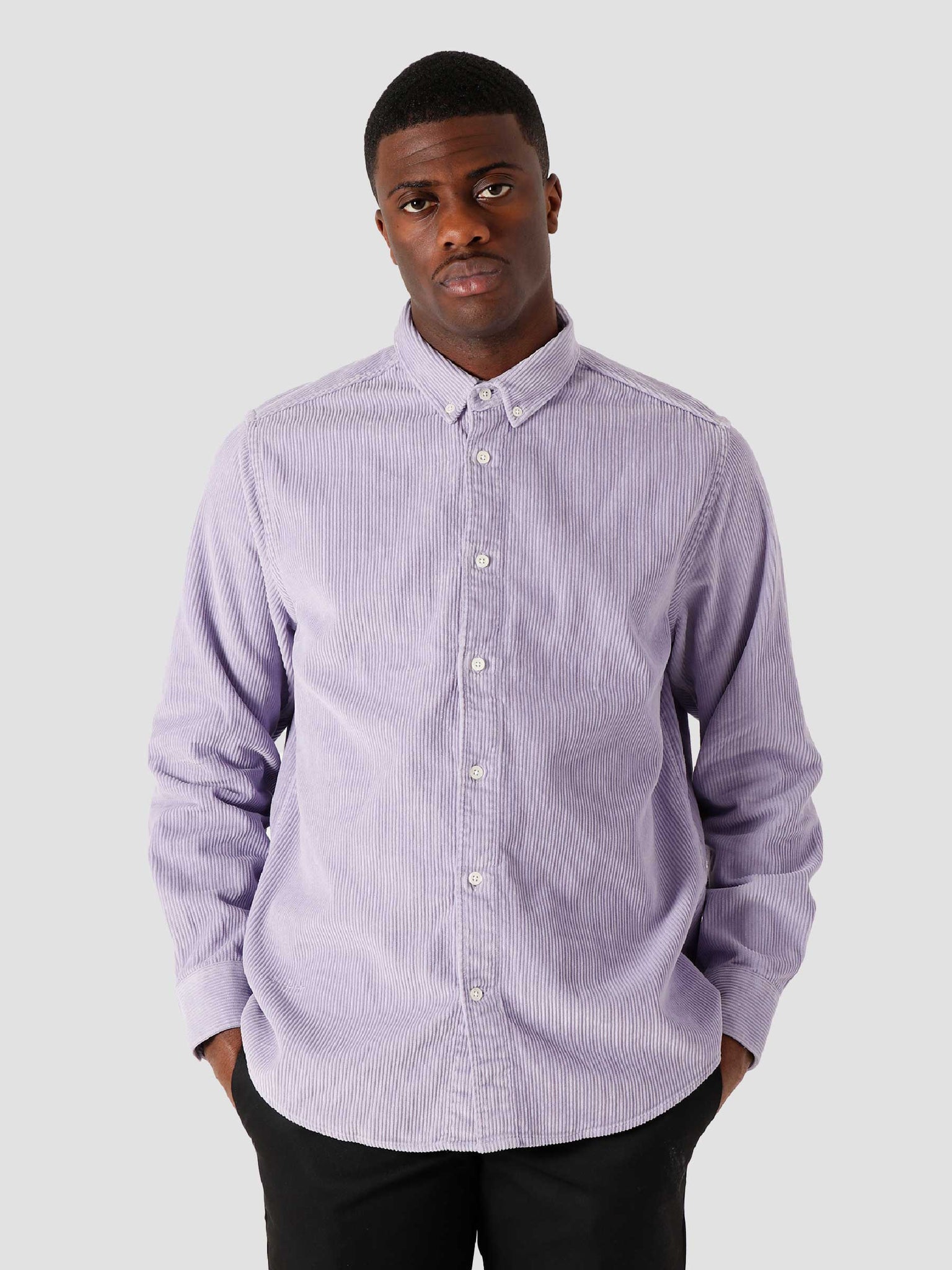 QB41 Cord Shirt Lilac