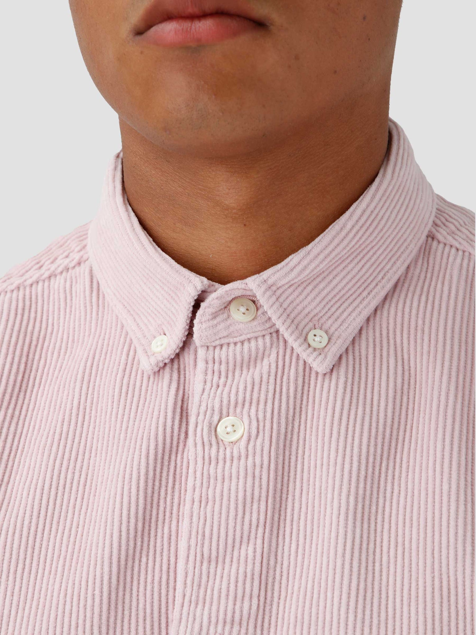 QB41 Cord Shirt Pale Mauve
