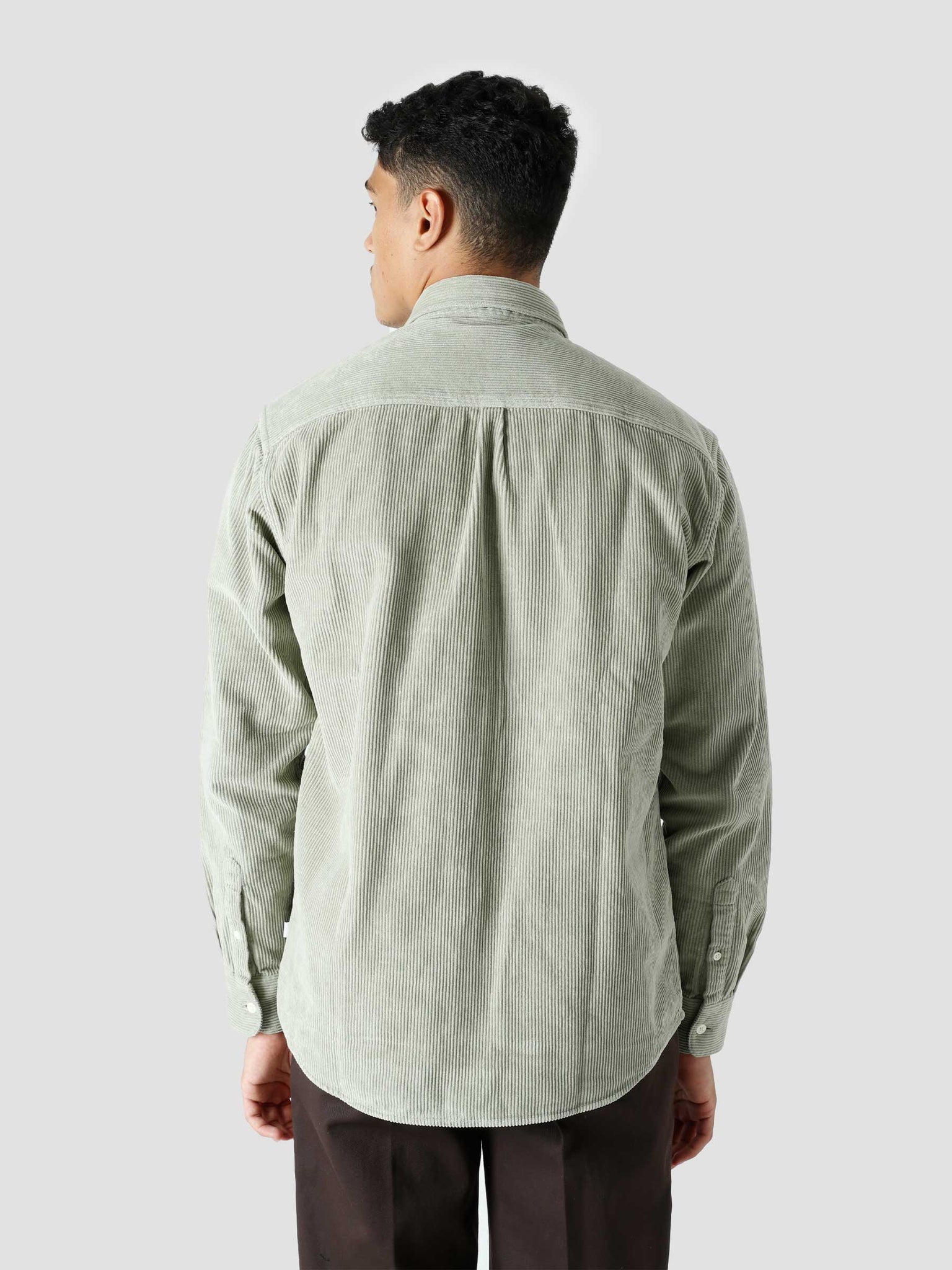 QB41 Cord Shirt Celadon Green