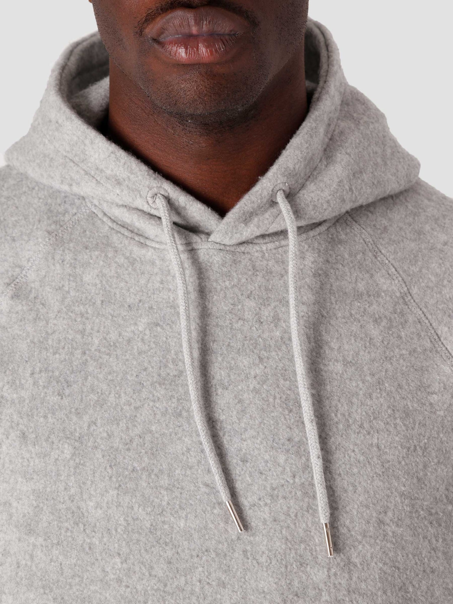 QB931 Cotton Fleece Hoodie Grey Heather