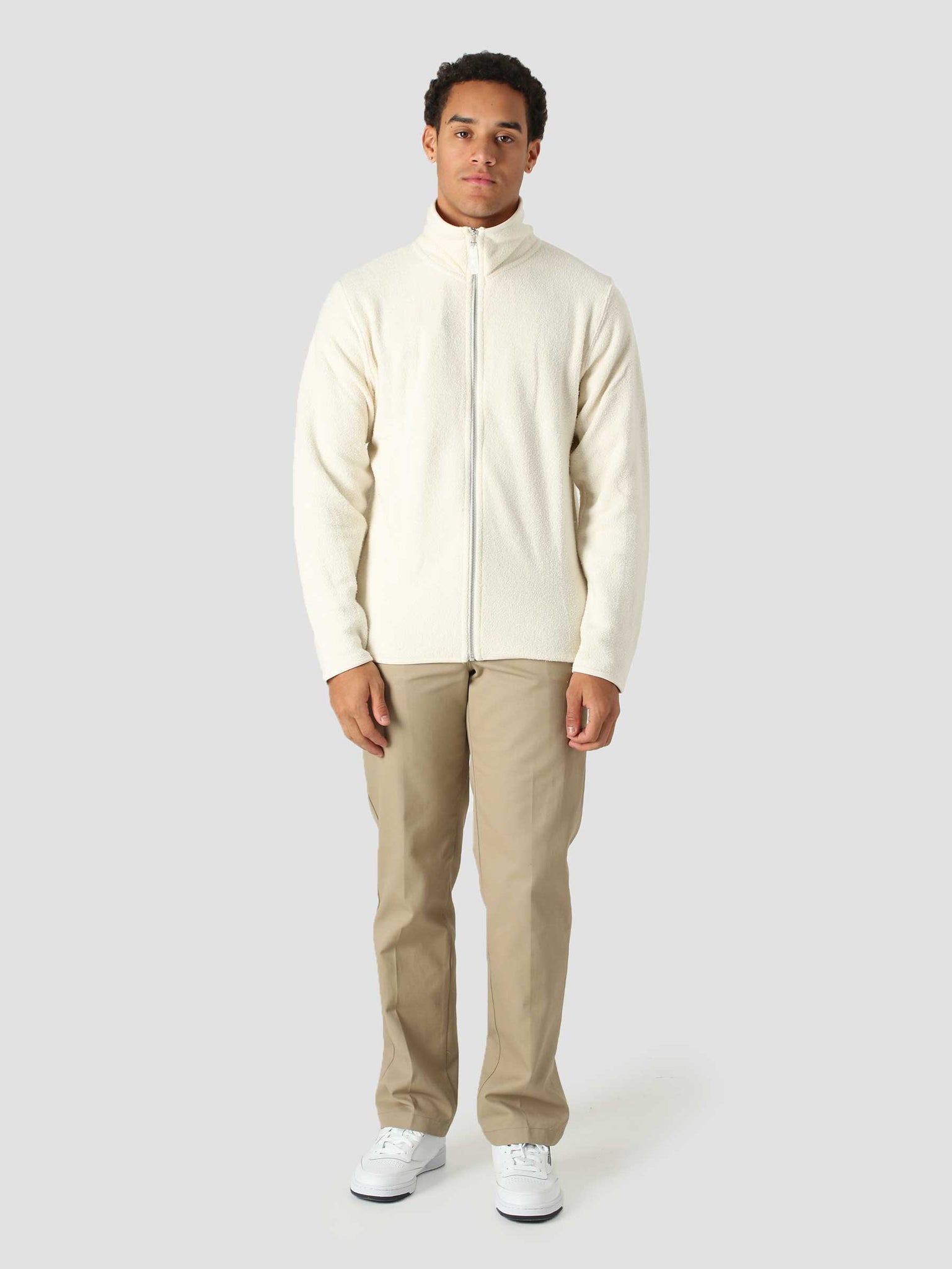 QB97 Full Zip Track Fleece Beige