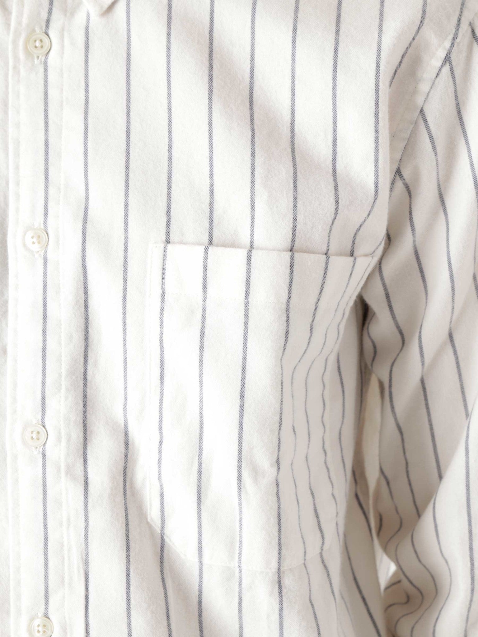 QB44 Stripe Shirt White Blue Stripes