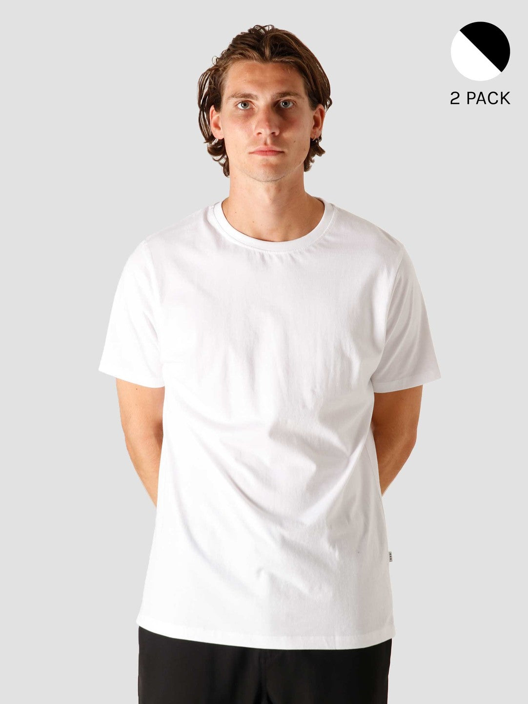 2-Pack QB01 Mix T-shirt Black and White